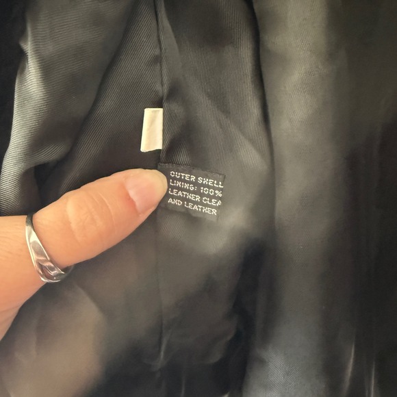 Vintage Intuitions Leather Jacket Women's Size 10 Open‎ Front Blazer Jacket Coat - Picture 7 of 12